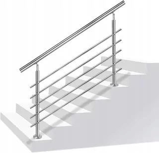 Nerezové madlo s 5 priečkami, 120 cm